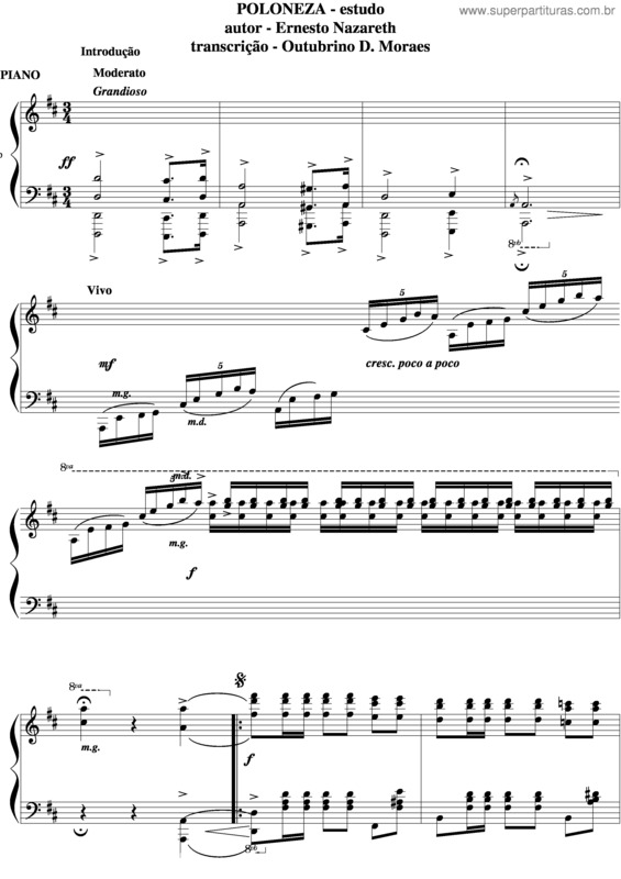 Partitura da música Poloneza v.2