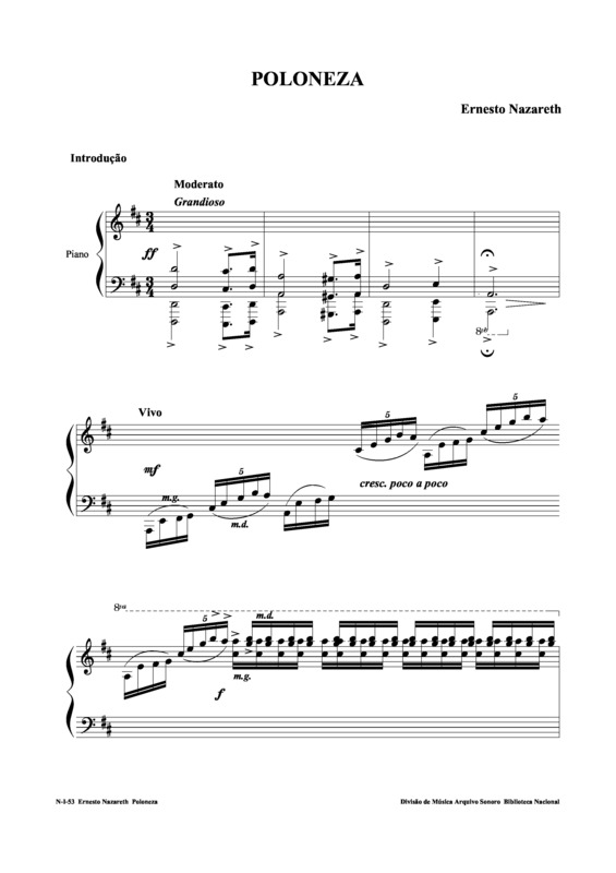 Partitura da música Poloneza v.3