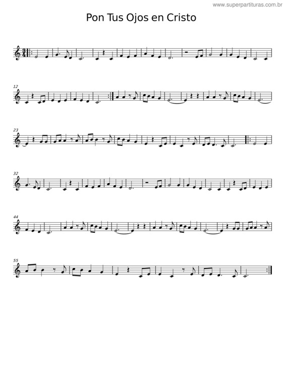 Partitura da música Pon Tus Ojos En Cristo v.2