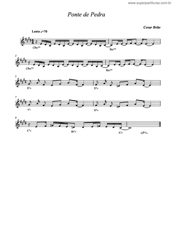 Partitura da música Ponte De Pedra