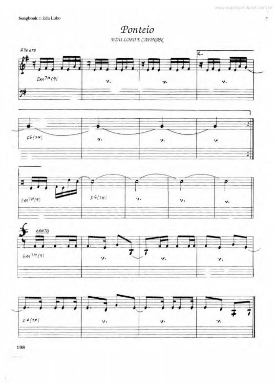 Partitura da música Ponteio