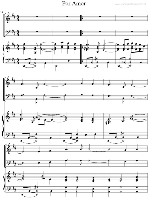 Partitura da música Por Amor