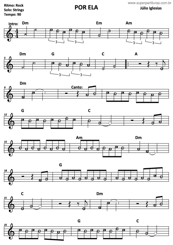 Partitura da música Por Ela