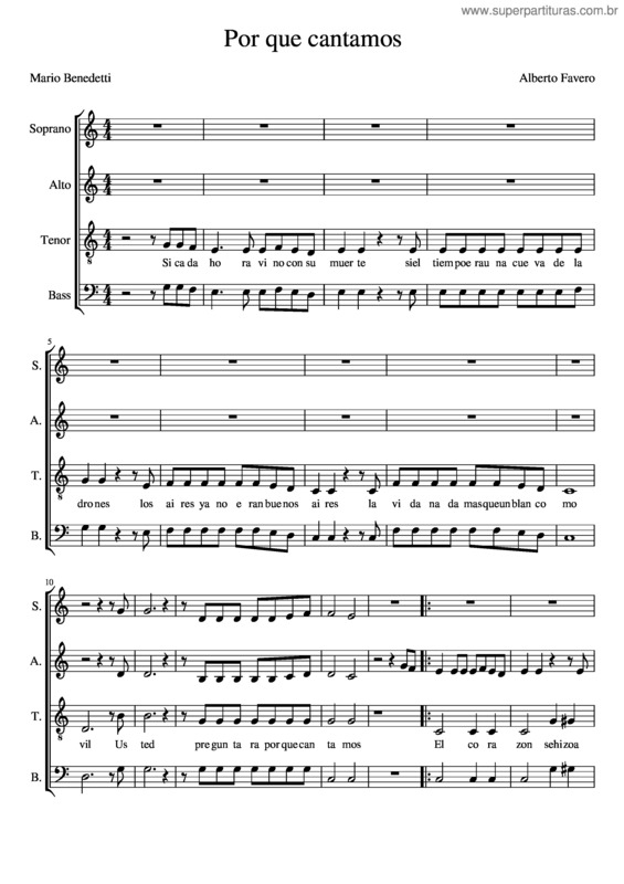 Partitura da música Por Que Cantamos v.2