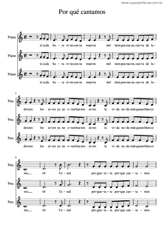 Partitura da música Por Qué Cantamos V4