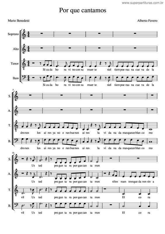 Partitura da música Por Que Cantamos