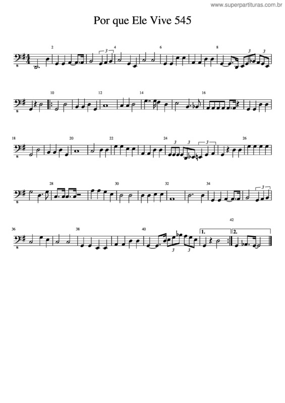 Partitura da música Por Que Ele Vive 545