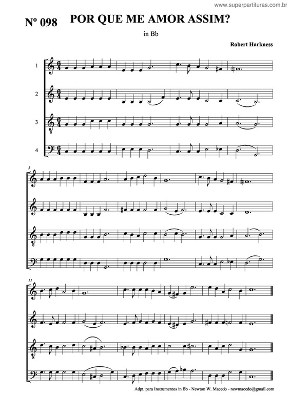 Partitura da música Por Que Me Amor Assim?