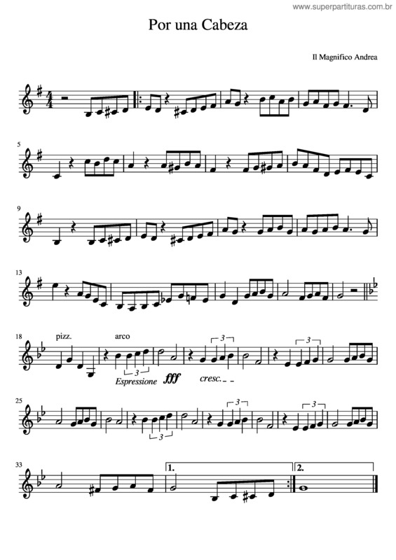 Partitura da música Por Una Cabeza v.13
