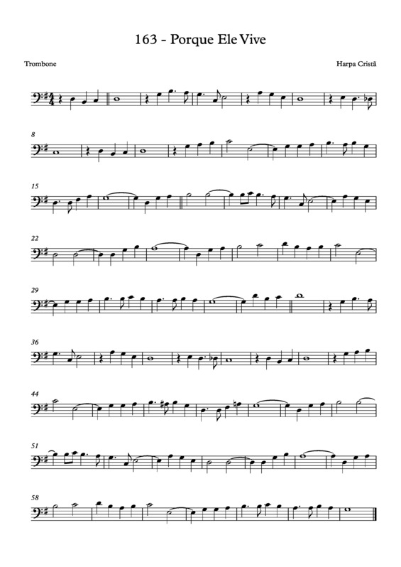 Partitura da música Porque Ele Vive (163) v.7