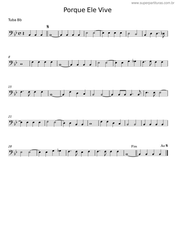 Partitura da música Porque Ele Vive v.23