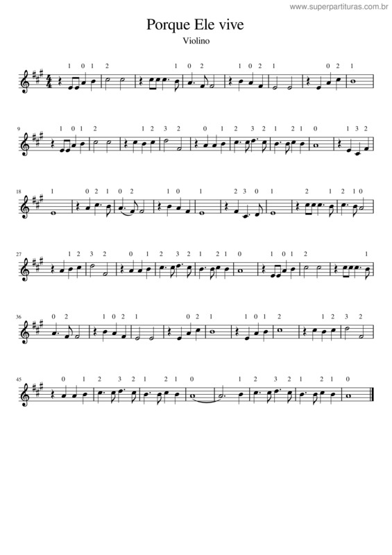 Partitura da música Porque Ele Vive v.25