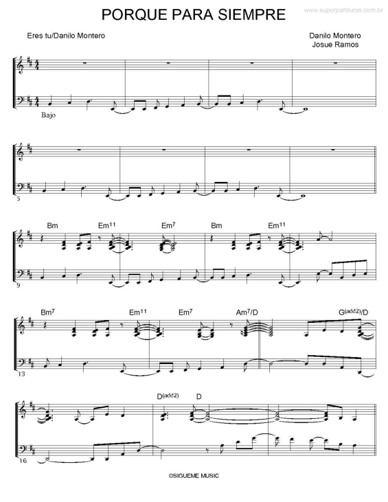 Partitura da música Porque para Siempre v.2