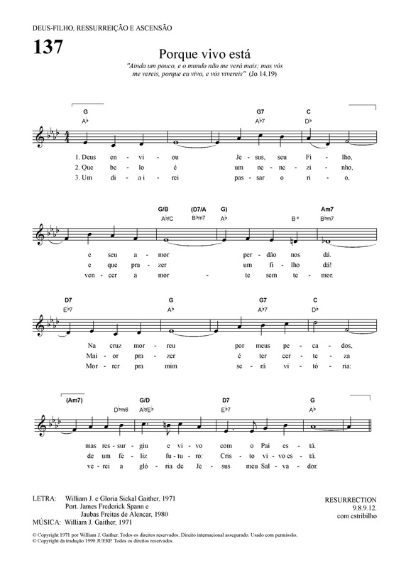 Partitura da música Porque Vivo Está