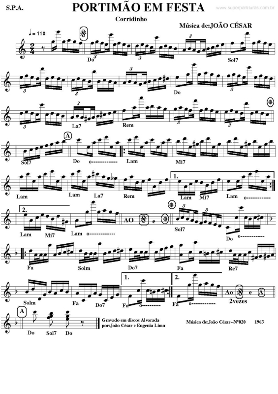 Partitura da música Portimão Em Festa