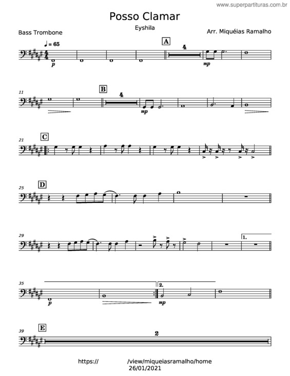 Partitura da música Posso Clamar – Eyshila v.4