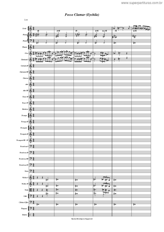 Partitura da música Posso Clamar