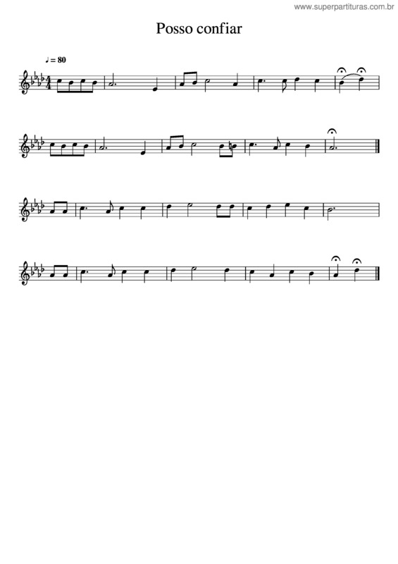 Partitura da música Posso Confiar – 1O Soprano