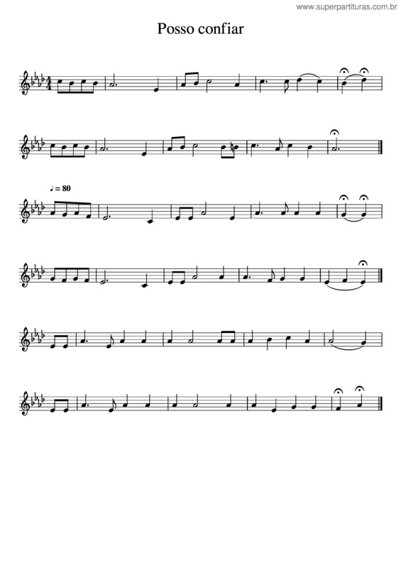 Partitura da música Posso Confiar – 2O Soprano