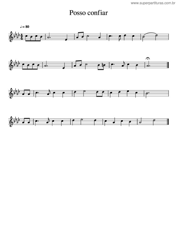 Partitura da música Posso Confiar – Soprano – Corrigido