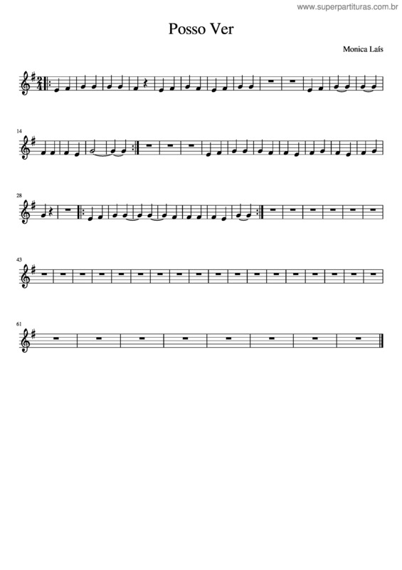 Partitura da música Posso Ver