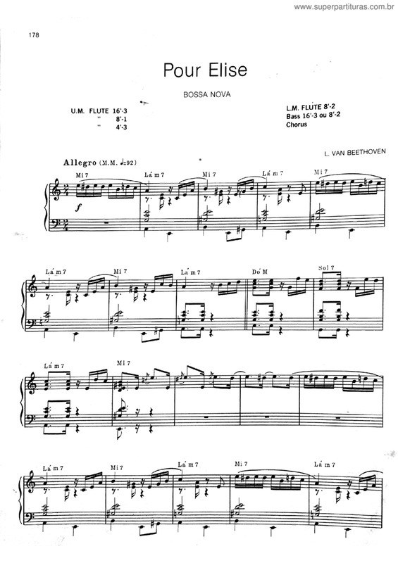 Partitura da música Pour Elise v.13