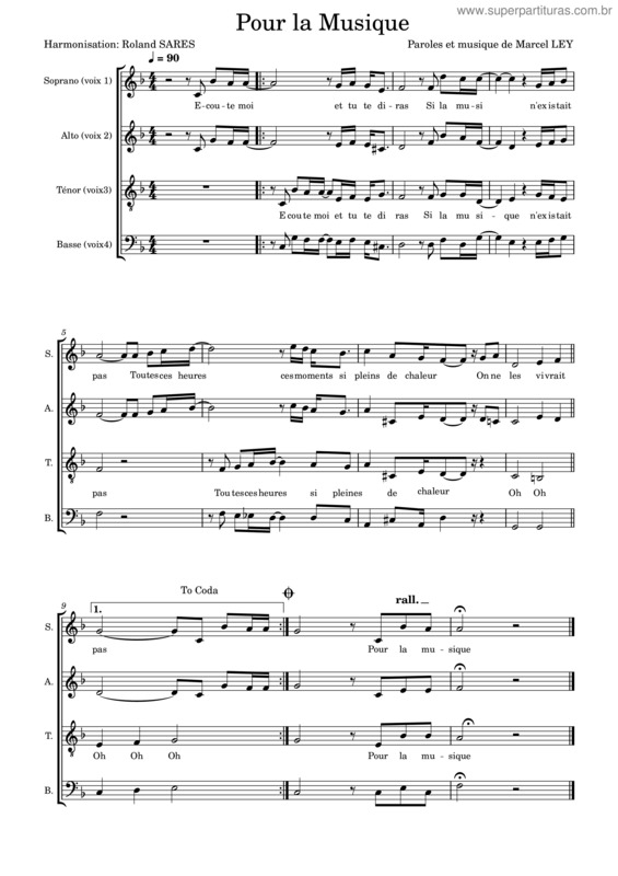 Partitura da música Pour La Musique