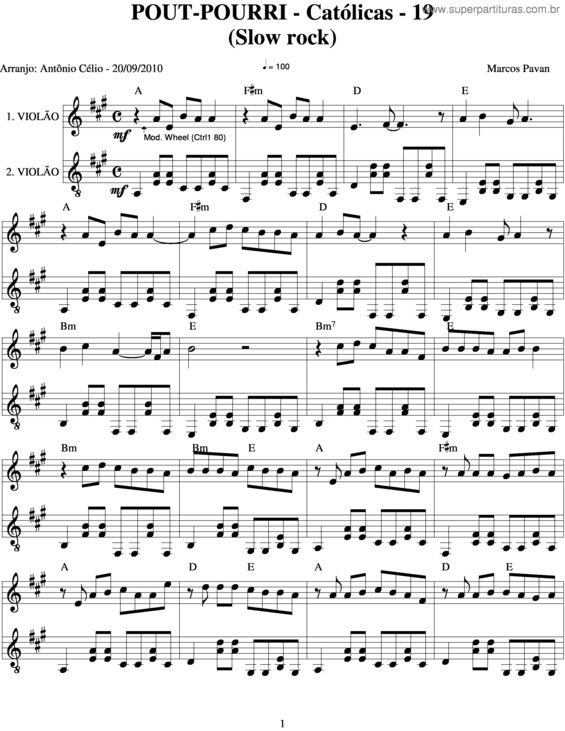 Partitura da música Pout Pourri v.22