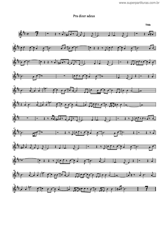 Partitura da música Pra Dizer Adeus v.9