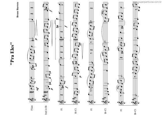 Partitura da música Pra eles