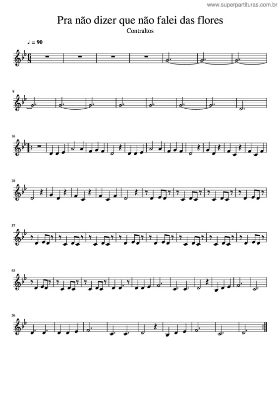 Partitura da música Pra Não Dizer Que Não Falei Das Flores v.11