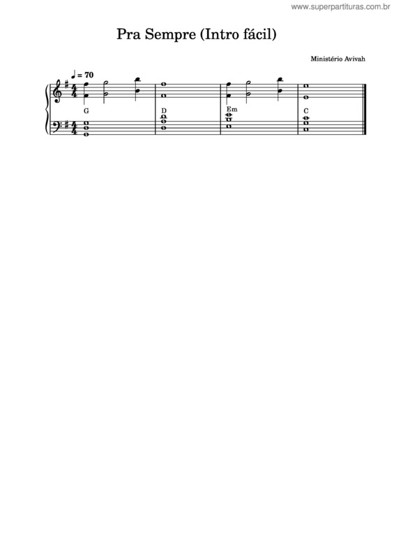 Partitura da música Pra Sempre v.11