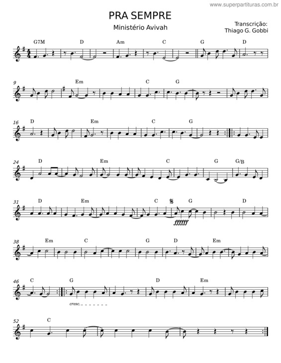 Partitura da música Pra Sempre v.14