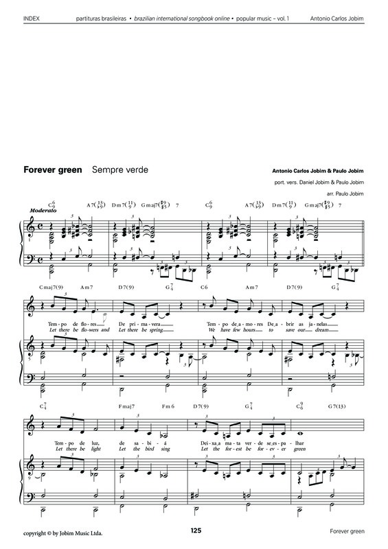 Partitura da música Pra Sempre Verde