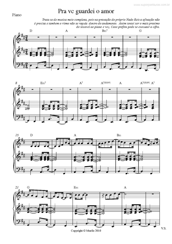 SKANK - Partida de Futebol SATB - Piano