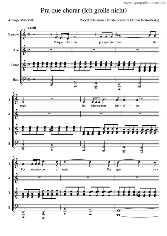 Partitura da música Pra_Que_Chorar_