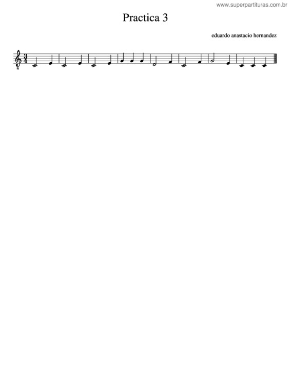 Partitura da música Practica 3