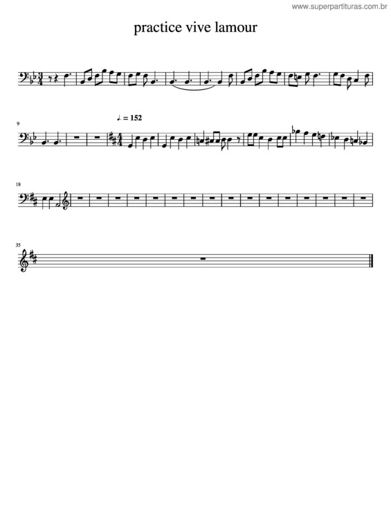 Partitura da música Practice Vive Lamour