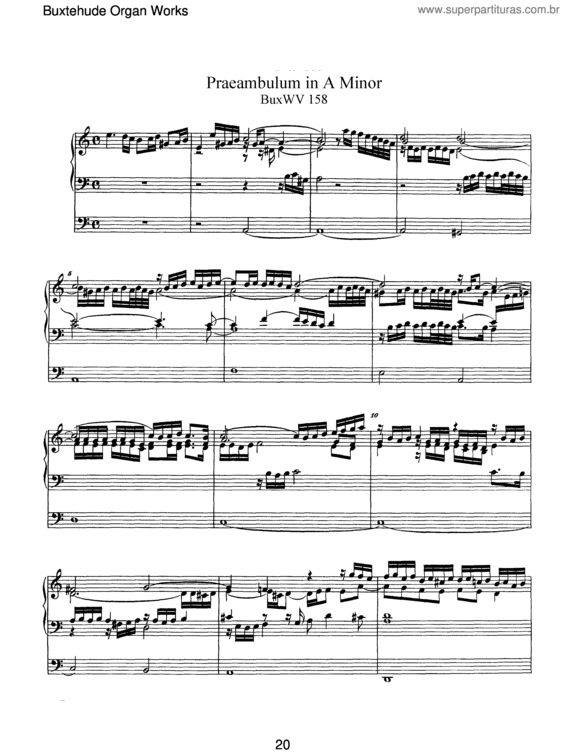Partitura da música Praeambulum in A minor
