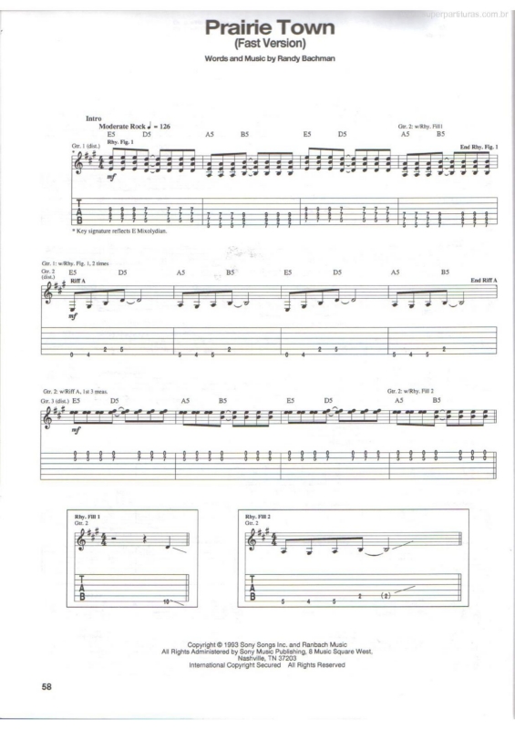 Partitura da música Prairie Town (Fast Version)