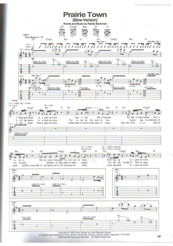 Partitura da música Prairie Town (Slow Version)