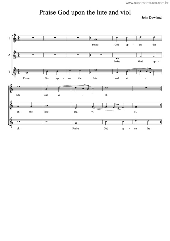 Partitura da música Praise God Upon The Lute And Viol