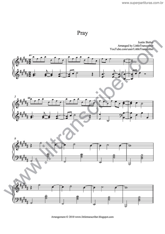 Partitura da música Pray v.2