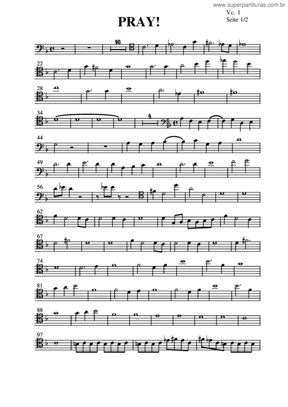 Partitura da música Pray v.3