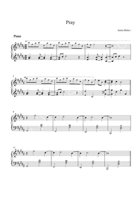 Partitura da música Pray v.4