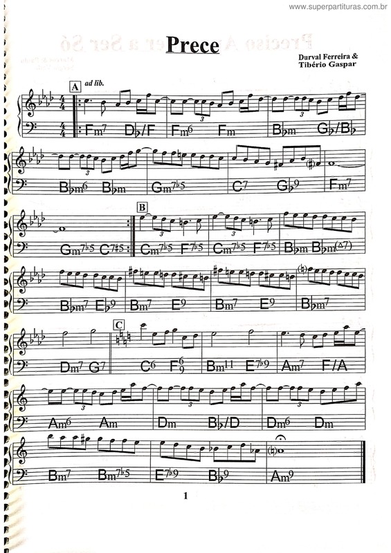 Partitura da música Prece v.4