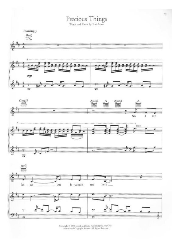 Partitura da música Precious Things