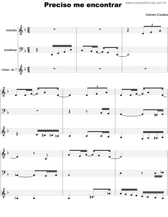 Partitura da música Preciso Te Encontrar