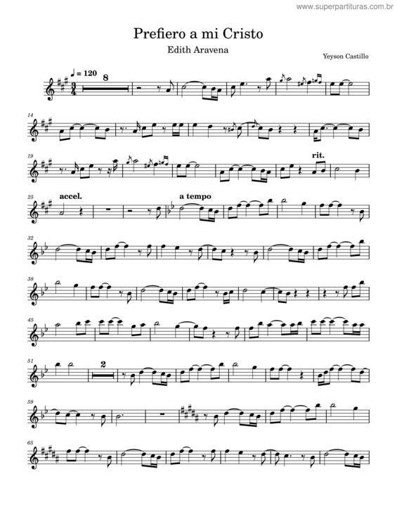 Partitura da música Prefiero A Mi Cristo