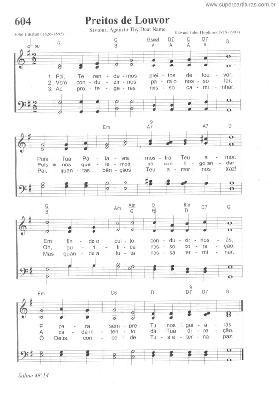 Partitura da música Preitos De Louvor